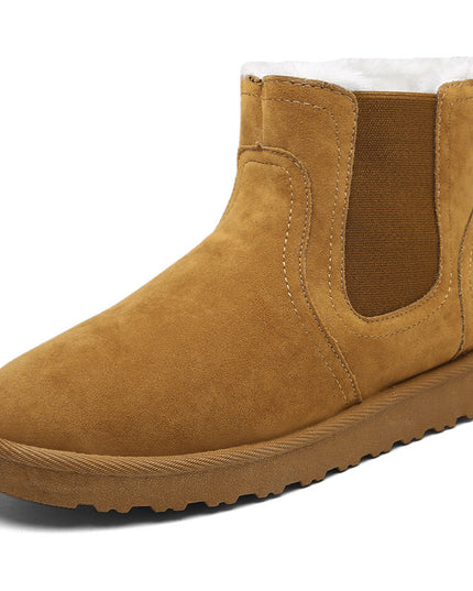 Men's warm mid-tube casual padded snow boots