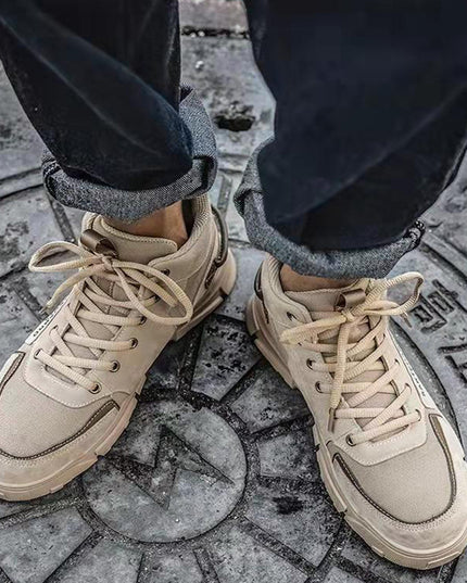 Ankle Boots Men Lace-up Martin Boots Platform Canvas Shoes