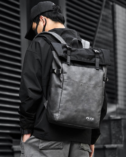 Leather leisure travel backpack