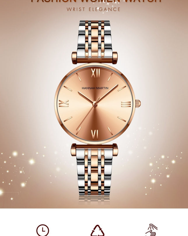 Women's Solid Stainless Steel Band Watch