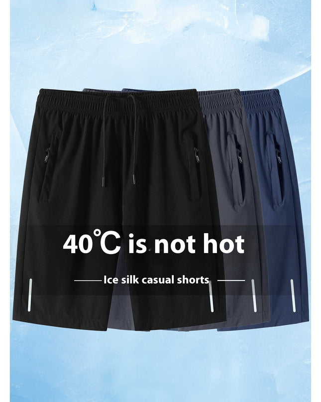 Thin Ice Silk Quick-drying Running Fitness Men's Sports Shorts