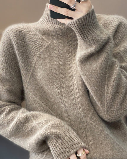Half-high Collar Women's Short Cashmere Sweater