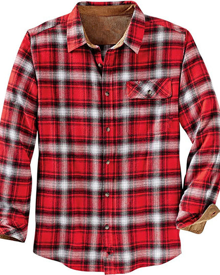 European And American Spring And Autumn Single-breasted Plaid Shirt Long Sleeve Loose