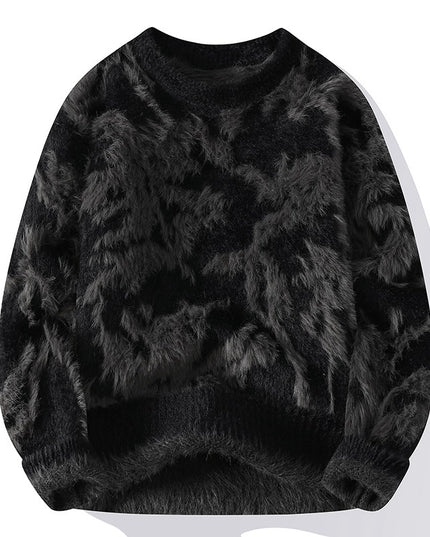 Autumn And Winter Round Neck Loose Sweater Men's Knitted Shirt