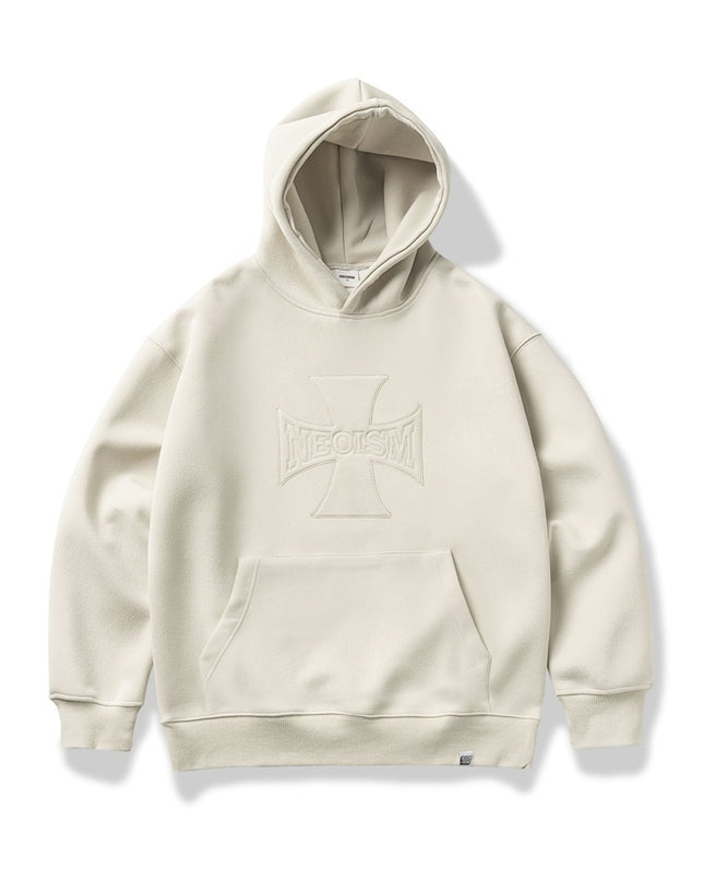 Cross Embroidery Loose Hooded Sweater Men's Hoodie Top