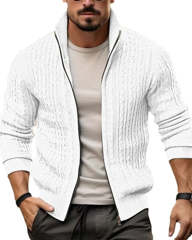 Men's Thickened Casual Stand Collar Thick Sweater