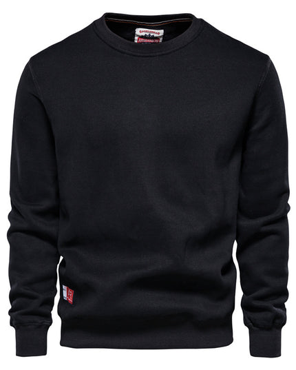 Men's Solid Color Pullover Sports Round Neck Bottoming Shirt Sweater