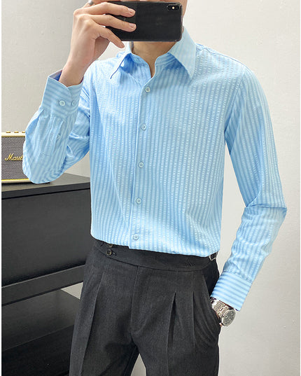 High-grade Modal Anti-wrinkle Fabric Striped Shirt For Men