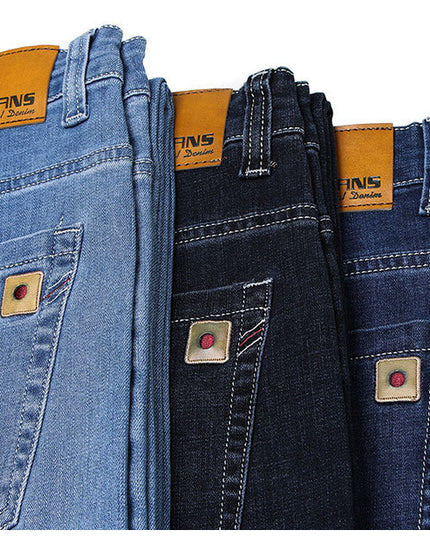 Men'S Straight Loose Elastic Slim Fit Business Casual Korean Style Trendy Plus Size Pants Men
