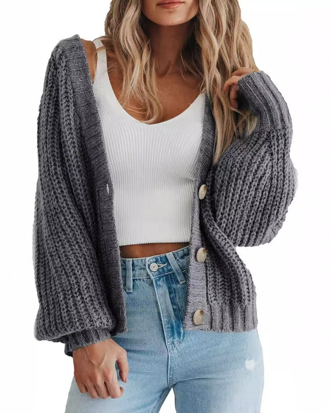 Women's Thick Knitted Cardigan Sweater