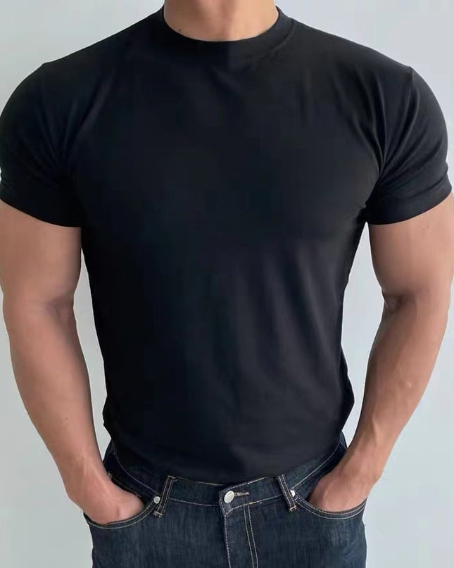 Slim Fit And Quick-drying Short-sleeved Slimming Bottoming Shirt All-matching Running