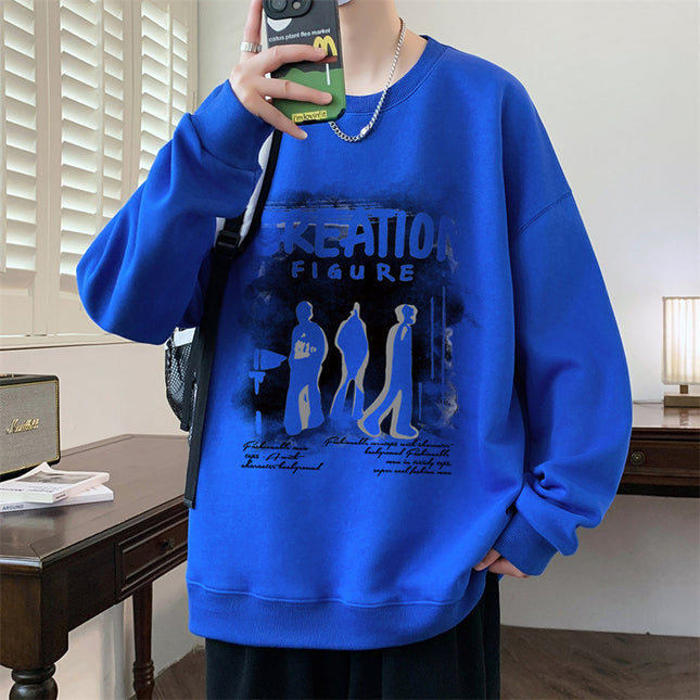 Autumn And Winter Brushed Hoody Pu Handsome Long Sleeve