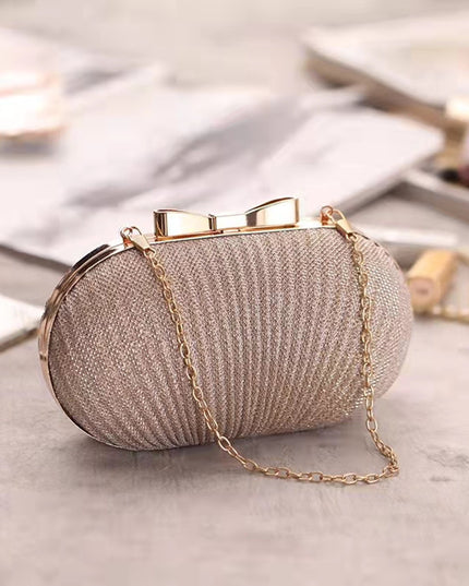 Fashion Pleated Butterfly Goose Egg Dinner Bag