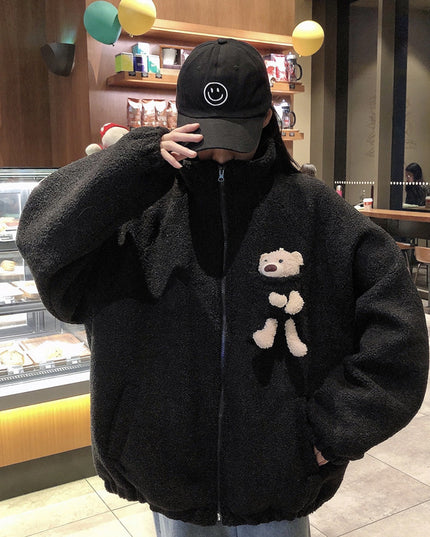 Sweatshirt Plus Velvet Thickened Female Lamb Hair