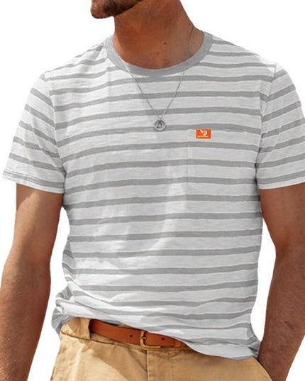 Striped Men's Short Sleeved T-shirt For Summer Casual Wear