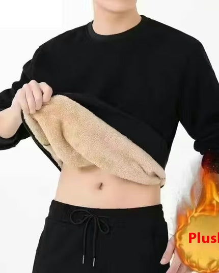 Polyester Men's Lambswool Round Neck Sweater