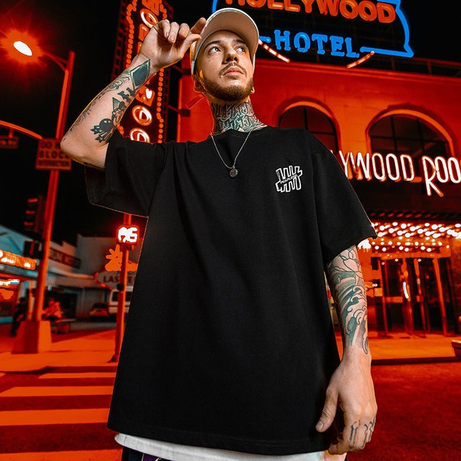 Hong Kong Style Fashion Hip Hop Short Sleeve T-shirt