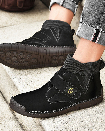Velcro Shoes Men Ankle Boots Winter Sock Trainer Boots High Quality