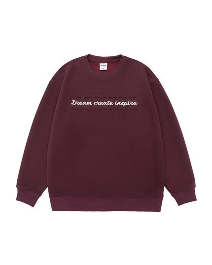 Three-dimensional Steel Printed Round Neck Loose All-match Casual Pullover Sweater
