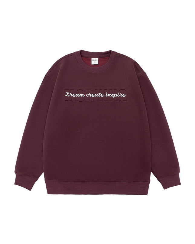 Three-dimensional Steel Printed Round Neck Loose All-match Casual Pullover Sweater