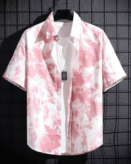 Men's Ice Silk Breathable Summer High-end Printed Shirt