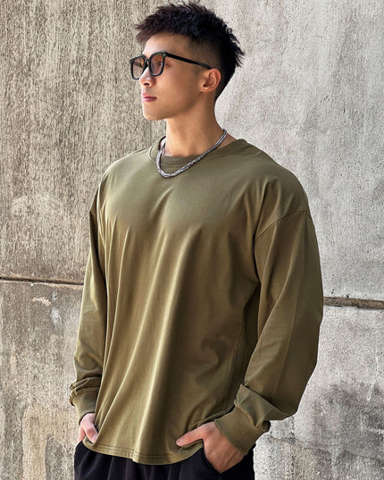Loose Fitness Clothes Sports Clothes Long Sleeve T-shirt Pullover Hoodie Thin Section Men