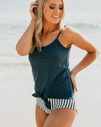 Blue striped pants
