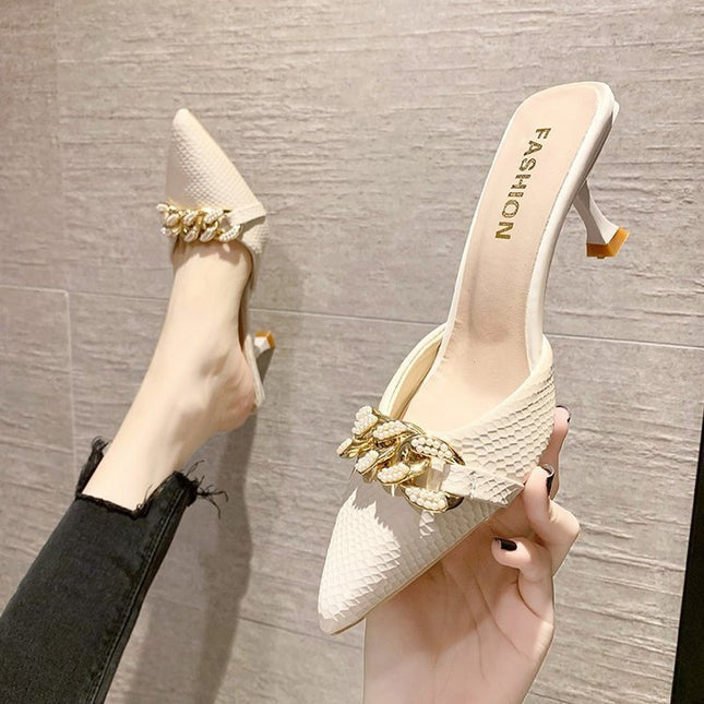 Women's Pointed-toe Stiletto Sandals And Slippers
