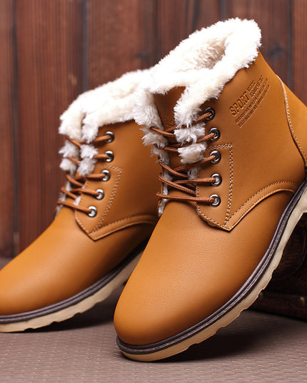 Men's high top and cashmere Martin boots