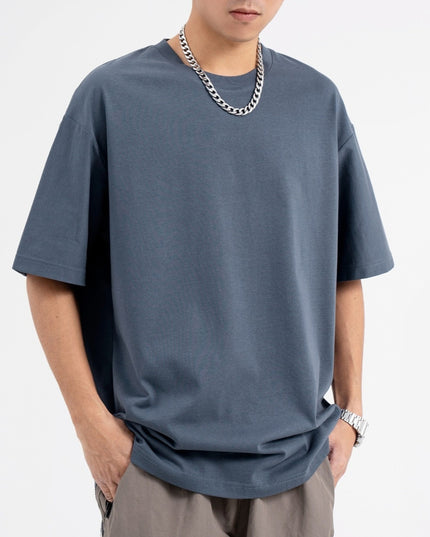 Heavy Men's Cotton Brand High Street Short Sleeve Loose T-shirt