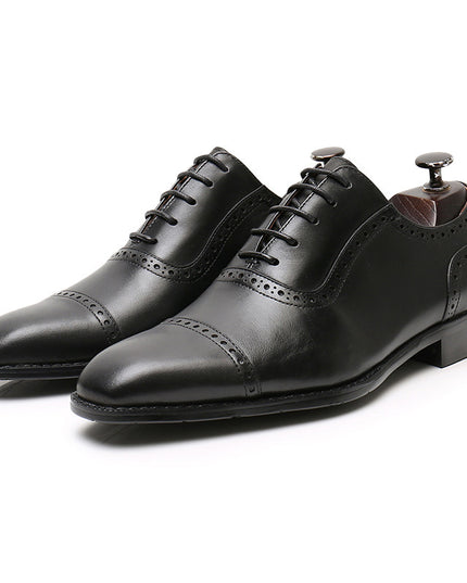 Business Office Oxford Shoes Brogue Leather Shoes Men's Leather