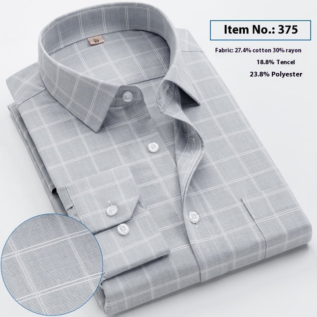 Shirt Men's Long Sleeve Spring And Autumn Middle-aged Loose Casual Men's Shirt