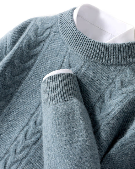 Autumn And Winter New Men's Pure Wool Half Turtleneck Thickened Sweater