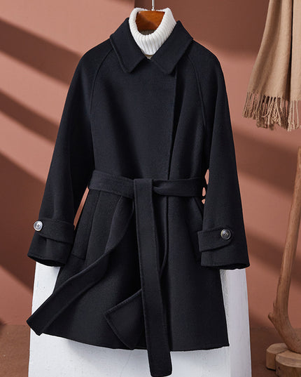 Fashion Personality Reversible Cashmere Coat Women