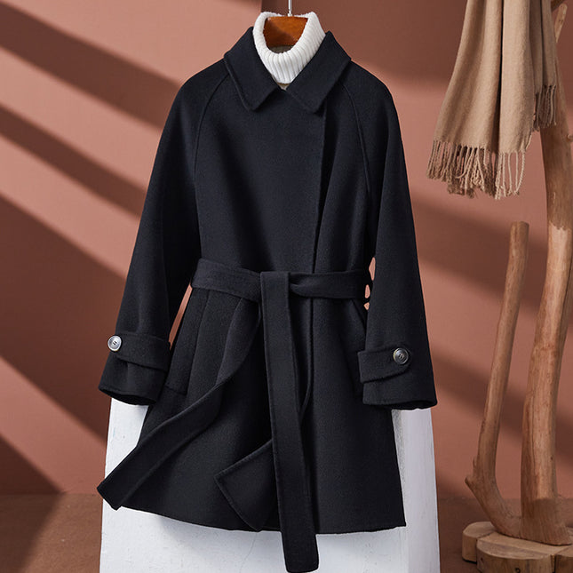 Fashion Personality Reversible Cashmere Coat Women