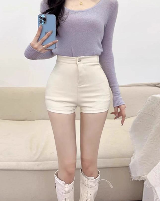 Ladies New High Waist Slimming And Tight Shorts