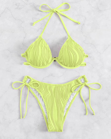 Women's Split Sexy Bikini Swimsuit With Steel Bracket