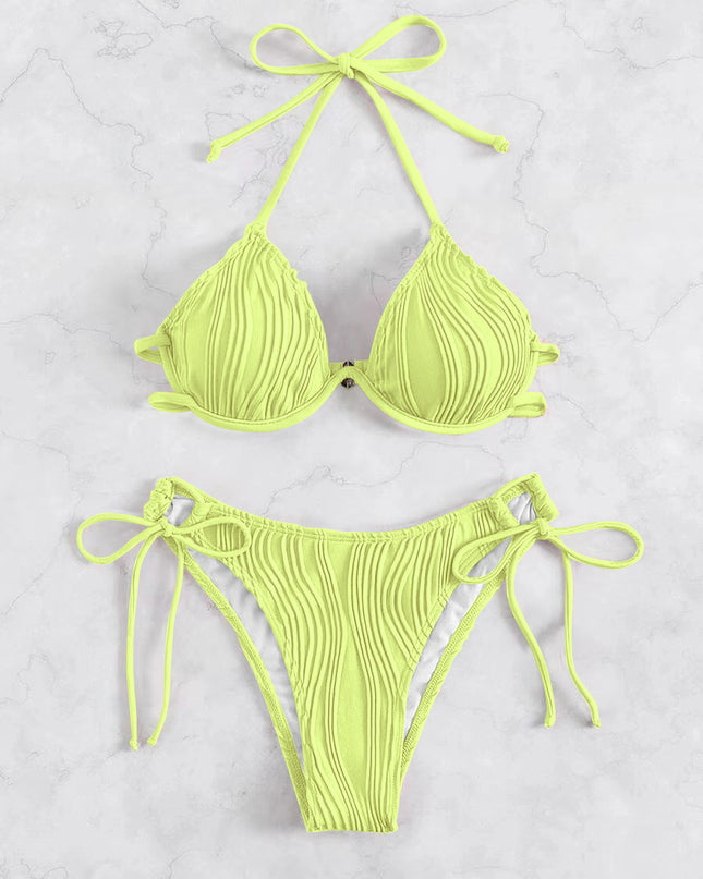 Women's Split Sexy Bikini Swimsuit With Steel Bracket