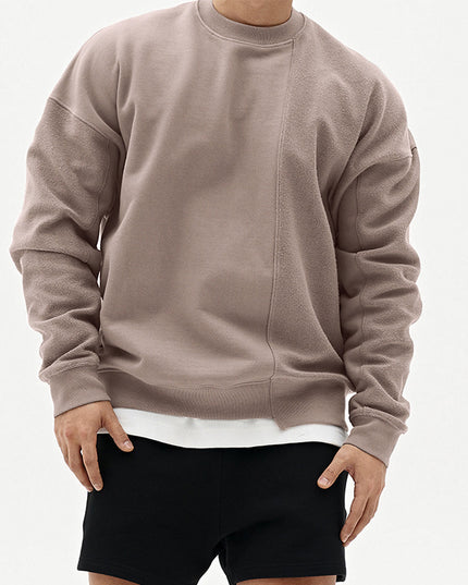 Solid Color Round Neck Sweater Korean Style Fashion Brand Loose