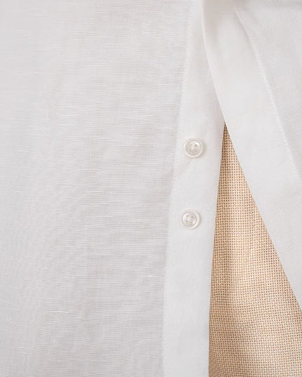 Skin-friendly Draping Lyocell Long Linen Sleeves Shirt