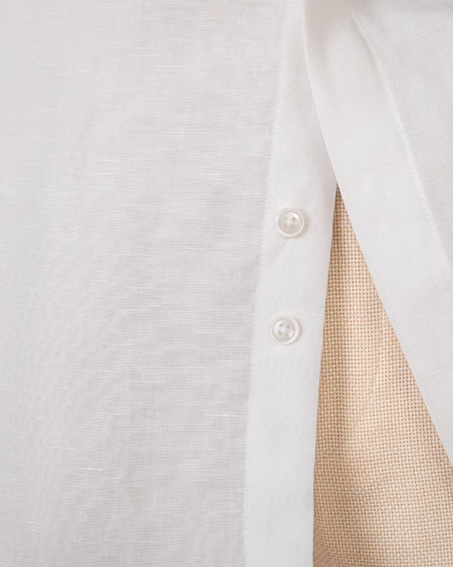 Skin-friendly Draping Lyocell Long Linen Sleeves Shirt