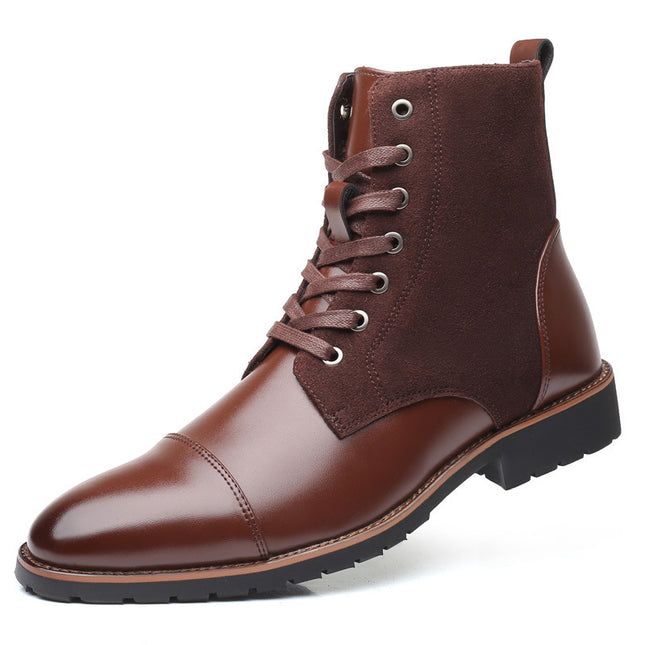 Pointed and velvet warm Martin boots