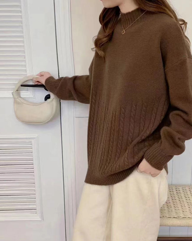 Autumn And Winter New Twist Simple Comfortable Sweater Bottoming Shirt
