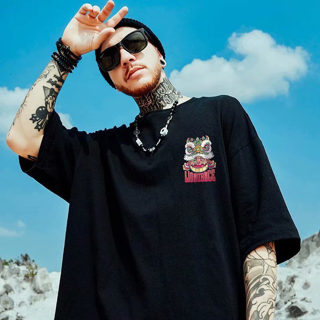 Bear Large Size Short Sleeve T-shirt Men's Trendy Brand
