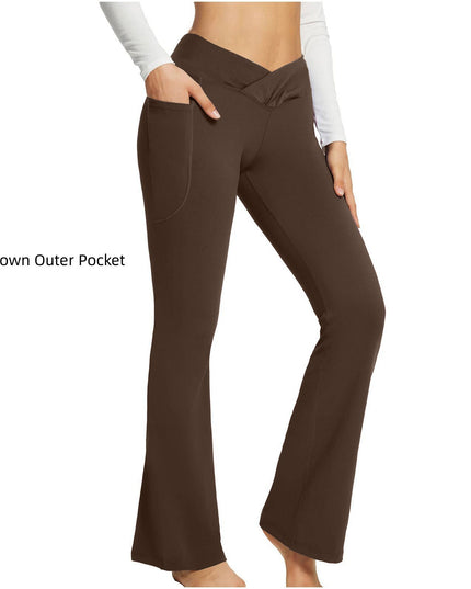 High Waist Slim Fit Wide Leg Yoga Pants Women