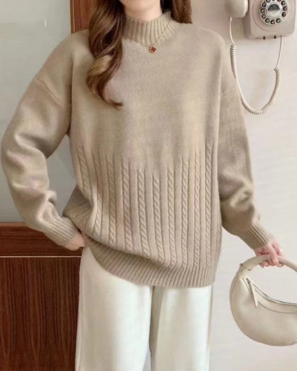 Autumn And Winter New Twist Simple Comfortable Sweater Bottoming Shirt
