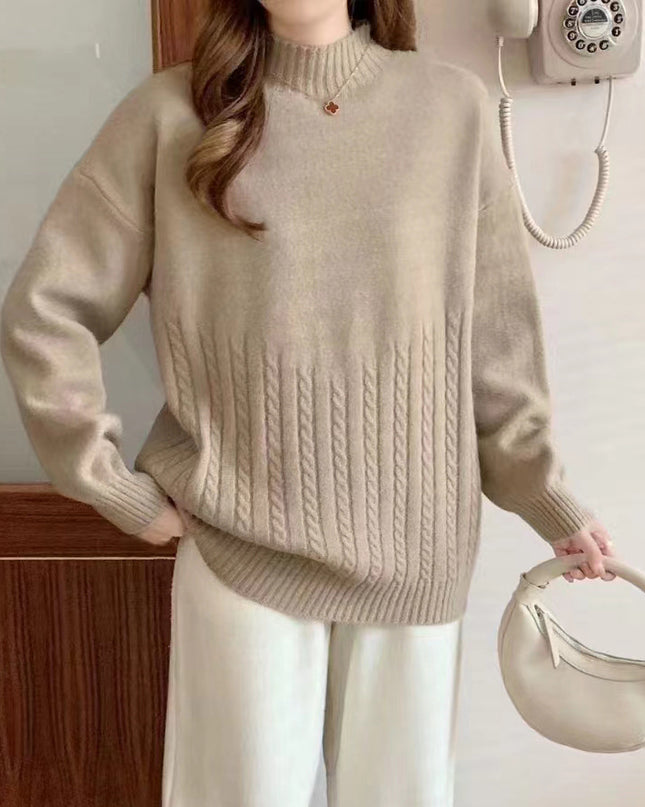 Autumn And Winter New Twist Simple Comfortable Sweater Bottoming Shirt