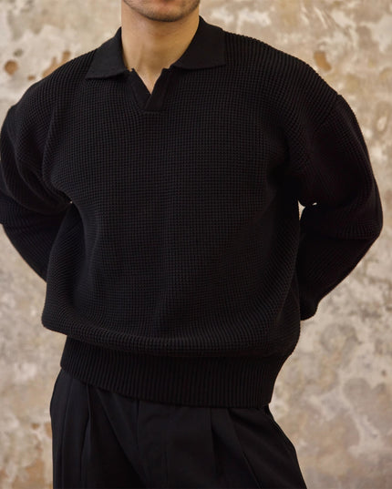 Thickened Sweater Men's All Cotton Loose Casual Sweater American Retro