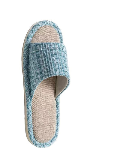 Indoor Summer Sweat Absorbing Cotton And Linen Slippers