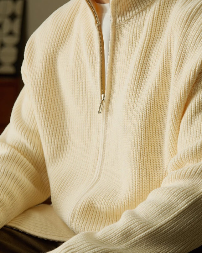 Men's Warm Stand Collar Knitted Cardigan